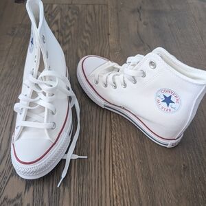 Converse Classic White High-Tops With Hidden Wedge